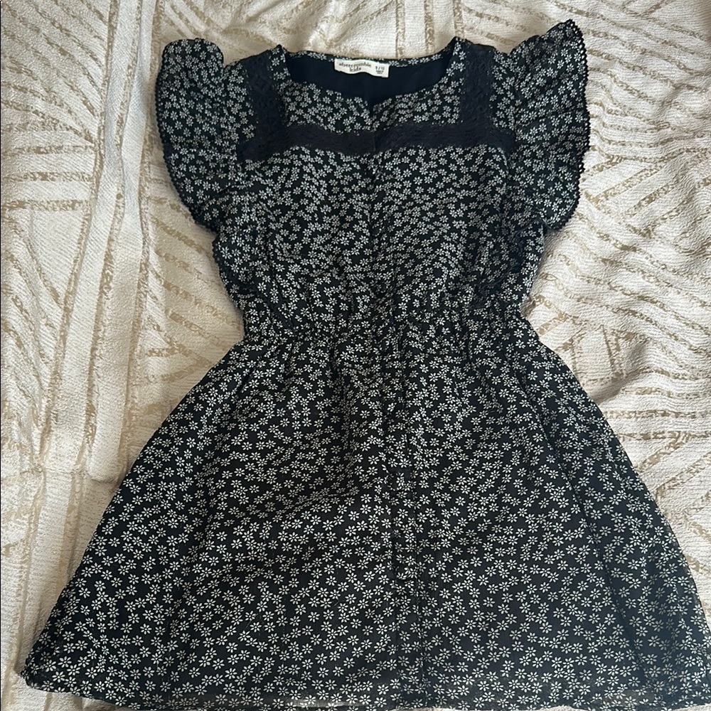 Abercrombie Kids Black and White Floral Dress